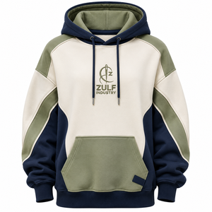 Sweat-shirt à capuche oversize en polaire pour femme, color block, style streetwear décontracté, fabricant OEM ODM - Product Image 1