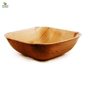 Tazones desechables cuadrados de hoja de palma de 5 pulgadas para sopas y salsas, vajilla compostable para fiestas, venta al por mayor - Product Image 4