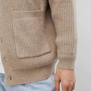 Men's Slim Fit Knitted Cardigan Winter New <b>Block</b> Fashionable Trendy Quick Dry Breathable Crew Neck Cotton/<b>Acrylic</b> Yarn Knitwear - Product Image 6