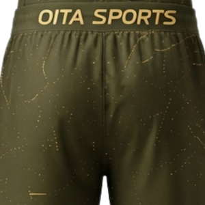 Conjunto de Camiseta y Pantalones Cortos de Compresión para Hombre en Verde Oliva y Dorado, Transpirable, de Secado Rápido, Elástico, para Fitness, Gimnasio, Entrenamiento, Running y Deportes - Product Image 6