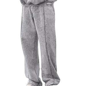 Conjunto de 2 piezas de sudadera de lana de algodón Unisex personalizable con etiqueta privada para hombre con logotipo para la temporada de invierno chándal liso 2026 - Product Image 4