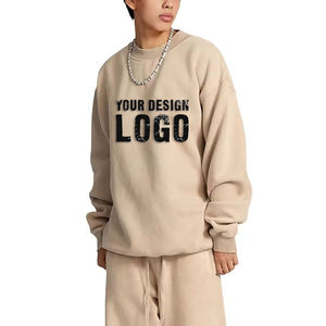 เสื้อสเวตเชิ้ตแขนจั๊มพ์แบบขายส่ง เสื้อสเวตเชิ้ตสไตล์สตรีทแวร์ทรงหลวม น้ำหนัก 380 กรัม สำหรับแบรนด์เสื้อผ้าบุรุษ - Product Image 2