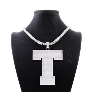 Collar de Plata 925 para Hombre con Colgante de Letra T con Diamantes de Moissanita, Joyería Hip Hop Iced Out, Ligero, con Diamantes Certificados, Estilo Audaz - Product Image 6