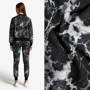 Ensemble de survêtement d'été pour femmes, imprimé à carreaux, polyester/nylon - Product Image 3