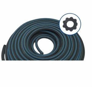 Black Flexible Hydraulic <b>Rubber</b> Hose Green Stripe Oil Resistant Wrapped Surface Water Supply Transfer Tube - Product Image 1