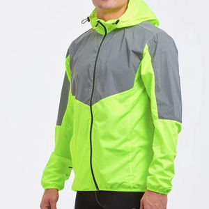 <b>Mens</b> High Visibility Windbreaker <b>Jacket</b> Lightweight Hooded <b>Reflective</b> Style Outdoor Running Windproof <b>Jacket</b> Custom Wholesale - Product Image 6