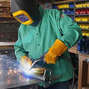 Gants de soudage personnalisés avec logo, résistants à la chaleur, à manchette longue, en cuir de protection, OEM ODM, directement de l'usine - Product Image 5