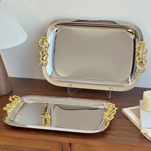 Bandeja metálica multiusos de calidad garantizada, ideal para servir, organizar y fines decorativos. - Product Image 5