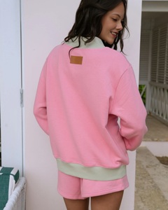เสื้อสเวตเชิ้ตผ้าฟลีซพิมพ์ลายเสือดาวสีสันตัดกัน ทรงโอเวอร์ไซส์ คอกลม ไหล่ตก แขนยาว ดีไซน์ไม่สมมาตรด้านหน้า แห้งเร็ว - Product Image 2