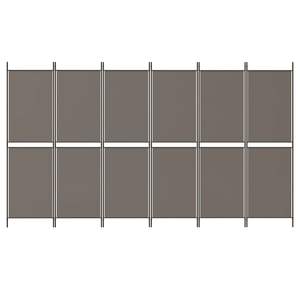 ฉากกั้นห้องผ้า 6 แผง สีแอนทราไซต์ ขนาด 118.1"x86.6" พร้อมฉากกั้น - Product Image 3