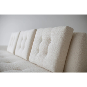 Canapé moderne 3 places Alaska en teck massif de haute qualité avec revêtement pour usage intérieur. - Product Image 4