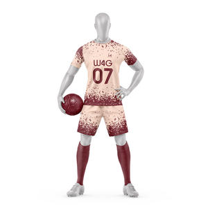 Conjunto de Camiseta y Pantalones Cortos de Fútbol para Hombre, Hechos a Medida, 100% Poliéster, de Alta Calidad, Elásticos en Cuatro Direcciones, Transpirables, de Secado Rápido, con Nombre del Equipo Impreso - Product Image 1