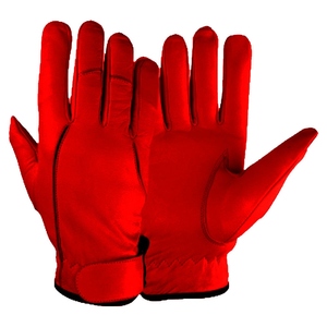 Best Performance Driving <b>Gloves</b> Goat Grain Leather Adjustable Wristlet Reflective Safety Construction Industrial Hand Flexible - Product Image 4