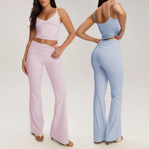 Leggings de fitness et yoga pour femmes, 3 pièces, sans couture, taille haute, respirants, en Spandex/Nylon, 220g, avec poches intégrales, vente en gros - Product Image 2
