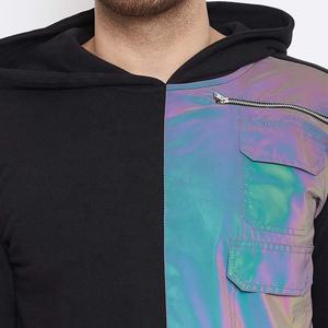 Conjunto de chándal completo para hombre, pantalones de chándal con parches reflectantes de arcoíris negro, sudaderas con capucha para invierno, Rainbo negro - Product Image 4