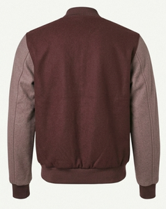 Men's Varsity <b>Jacket</b> Brown <b>Corduroy</b> Turn-down Collar Button Closure Regular Fit Autumn Casual Wear - Product Image 3