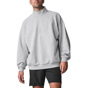 Men's Burgundy Quarter Zip Knitted Pullover <b>Sweater</b> Regular Sleeve <b>Fleece</b> Sweatshirt for Autumn Winter - Product Image 3