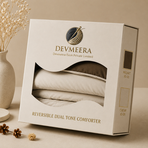 Luxury 300 GSM Cream Walnut Dual Tone Reversible Microfiber Comforter Plush <b>Bedding</b> | Cozy All Season <b>Quilt</b> for Premium Hotel - Product Image 4