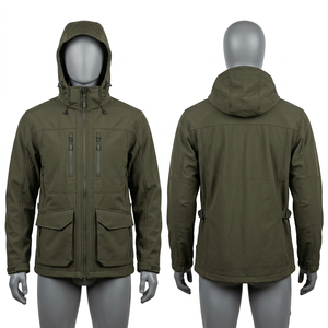 Veste Softshell Haute Visibilité 320 GSM Polyester Spandex Orange Bleu Marine avec Panneaux et Bandes Réfléchissantes, Broderie Personnalisée et Impression de Logo - Product Image 4
