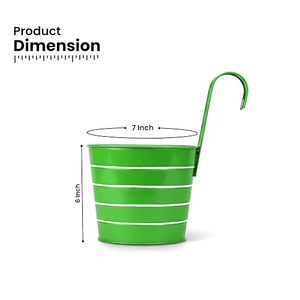 Ensemble de pots suspendus modernes, colorés, en PP, pour une utilisation intérieure et extérieure, avec fleurs et plantes vertes - Product Image 2