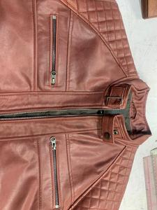 <b>Men's</b> Streetwear <b>Leather</b> <b>Jacket</b> with Stand Collar and Front Logo Best Quality Genuine <b>Leather</b> Low MOQ <b>Leather</b> <b>Jackets</b> - Product Image 4