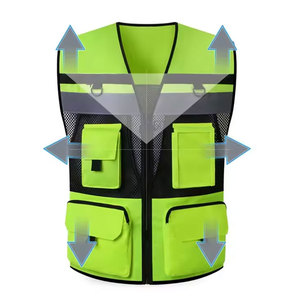 Gilet de sécurité sans manches de qualité supérieure, gilet de sécurité très vendu, vêtements de travail, gilet de sécurité pour adulte avec poches - Product Image 3