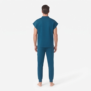 Ensemble d'uniformes médicaux pour hommes en coton doux et polyester pour le personnel hospitalier – Vêtements de travail pour le secteur de la santé en gros - Product Image 2