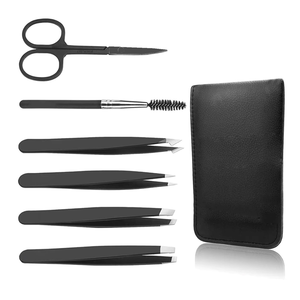 Ensemble de 6 outils professionnels de haute qualité pour épaissir les sourcils, kit de précision en acier inoxydable pour le soin des sourcils des femmes et des hommes - Product Image 1