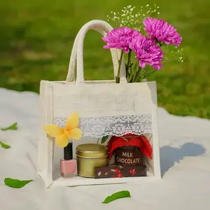 Bolsa de Yute Personalizada de Alta Calidad, Origen India, Jharkand, Reutilizable, Alternativa Ecológica al Plástico y Sintético, Dorada - Product Image 5