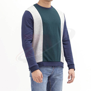 Nouveautés Pull en maille à col rond color block Coupe classique Style décontracté Automne Mélange polyester-coton - Product Image 1