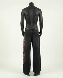 กางเกงยีนส์เดนิมทรงตรงสำหรับผู้ชาย คุณภาพสูง สไตล์ฮิปฮอป ลุคสตรีท ผ้าฝ้าย 100% ระบายอากาศได้ดี รุ่นปี 2026 - Product Image 3