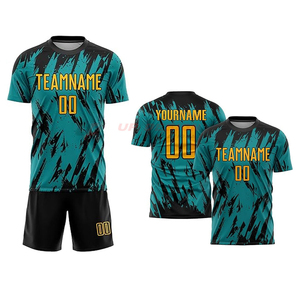 Les boutiques en ligne OEM ODM de haute qualité offrant des kits d'uniformes de football personnalisés par sublimation, entièrement prêts à l'emploi, avec étiquettes de marque personnalisées. - Product Image 5