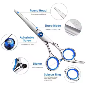 Tijeras de Entresacar Cabello con 32 Dientes, Punta de Cuchilla Afilada de Acero Inoxidable, Tijeras Profesionales para Barbería y Salón con Borde de Cuchilla - Product Image 5