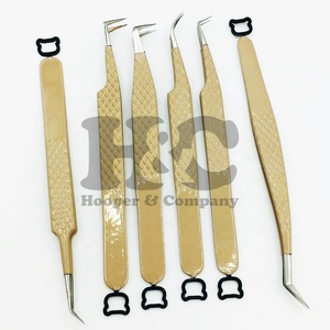 สินค้ามาใหม่ คีมคีบปลายแหลมป้องกันแม่เหล็ก Hooper Company รุ่น HAC-T0447 ทำจากสแตนเลส ขนาด 10 มม. ด้ามจับลายพีชแบร์ รับผลิตแบบ OEM ODM สำหรับต่อขนตา - Product Image 3