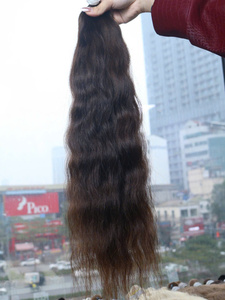 Extensiones de cabello a granel más vendidas 100% cabello crudo Double Drown 100 gramos colores claros 28 pulgadas - Product Image 5