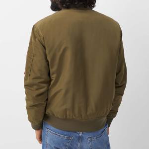 Chaqueta Bomber de Satén Personalizada al por Mayor, de Alta Calidad, para Hombre, Nuevo Diseño, Estilo Urbano, con Cuello Alto, para Invierno y Lluvia - Product Image 1