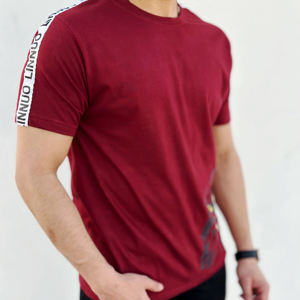 T-shirt Homme Col V Manches Courtes Coupe Ample Écologique Personnalisé en Gros, Impression DTG Tricotée de Haute Qualité - Product Image 2