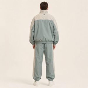 <b>Vintage</b> Color Block <b>Windbreaker</b> Jacket Wholesale Unisex Hip Hop Streetwear Lightweight Waterproof Tracksuit Activewear 2026 - Product Image 3