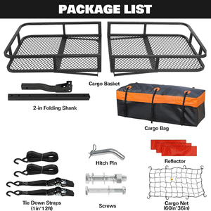 Accessoires pour véhicules - Plateau de remorque pour SUV/camion - Capacité 500 lb - Porte-bagages robuste en acier pour attelage de remorque - GAPCGC001 - Product Image 2