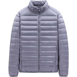 Men's Casual Winter Duck <b>Puffer</b> <b>Jacket</b> Waterproof Canvas Fabric Windproof Warm Bubble Coats <b>Light</b> Loose Fit Plain Dyed Technique - Product Image 2