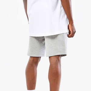 Shorts Bermuda en coton gris pour homme, taille élastique, couleur unie, respirant, tissu tricoté, shorts décontractés - Product Image 3