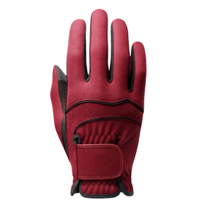 ถุงมือกอล์ฟหนัง PU สีแดง ผลิตโดยผู้ผลิตยอดนิยม พร้อมโลโก้สั่งทำพิเศษ สำหรับมือขวา กันลื่น ปิดด้วยแถบตีนตุ๊กแก เหมาะสำหรับทุกเพศทุกวัย - Product Image 1
