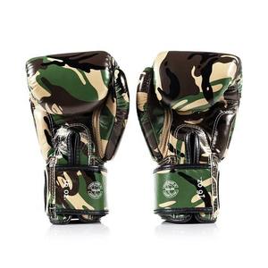 Gants de boxe Fairtex Muay Thai à motif camouflage tendance, équipement d'entraînement professionnel de kickboxing, logo personnalisé, cuir PU - Product Image 3