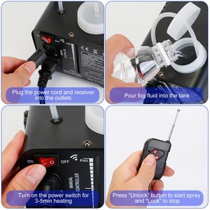 Máquina de niebla LED RGB de 400W, 1 pieza, nebulizador de DJ con Control remoto para escenario de boda, fiesta y Club, máquina de humo de hielo seco de calentamiento rápido - Product Image 5