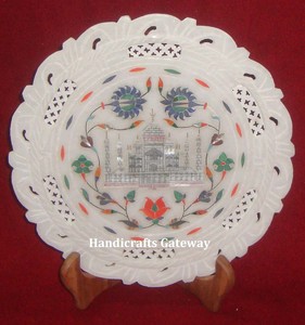 Placa con incrustaciones de mármol diseño decorativo Taj Mahal - Product Image 4