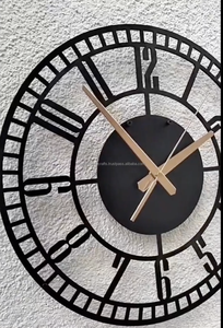 Horloge murale en métal de haute qualité, taille personnalisée, meilleure qualité, horloge murale en fer d'Inde - Product Image 4