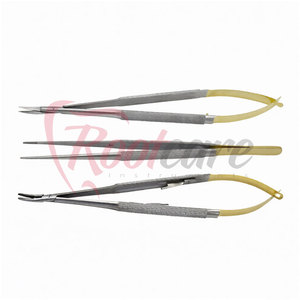Ensemble de 3 outils fiables de qualité hospitalière Castroviejo : porte-aiguilles microscopiques, ciseaux et pinces - Product Image 4