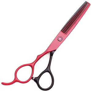Ciseaux à effiler professionnels de 6 pouces avec logo personnalisé, pour gauchers, en acier inoxydable, durables, légers, réutilisables, OEM - Product Image 1