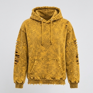 Womens <b>oversized</b> distressed <b>sweatshirts</b> with hoods offering soft comfort <b>vintage</b> textures and fashionable urban appeal - Product Image 5