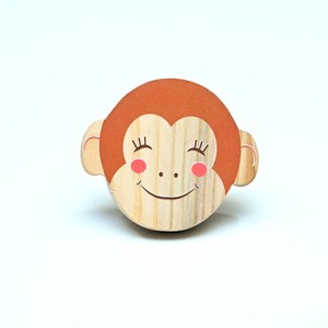 Wholesale Decorative Pine Wood Durable Kids Drawer <b>Knobs</b> Cabinet <b>Dresser</b> Pulls Monkey Face Shape Cupboard <b>Knobs</b> - Product Image 1